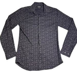 Express 1MX Extra Slim Button Up Mens Small Stretch Cotton Date Night Elevated